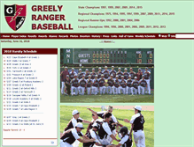 Tablet Screenshot of greelybaseball.com